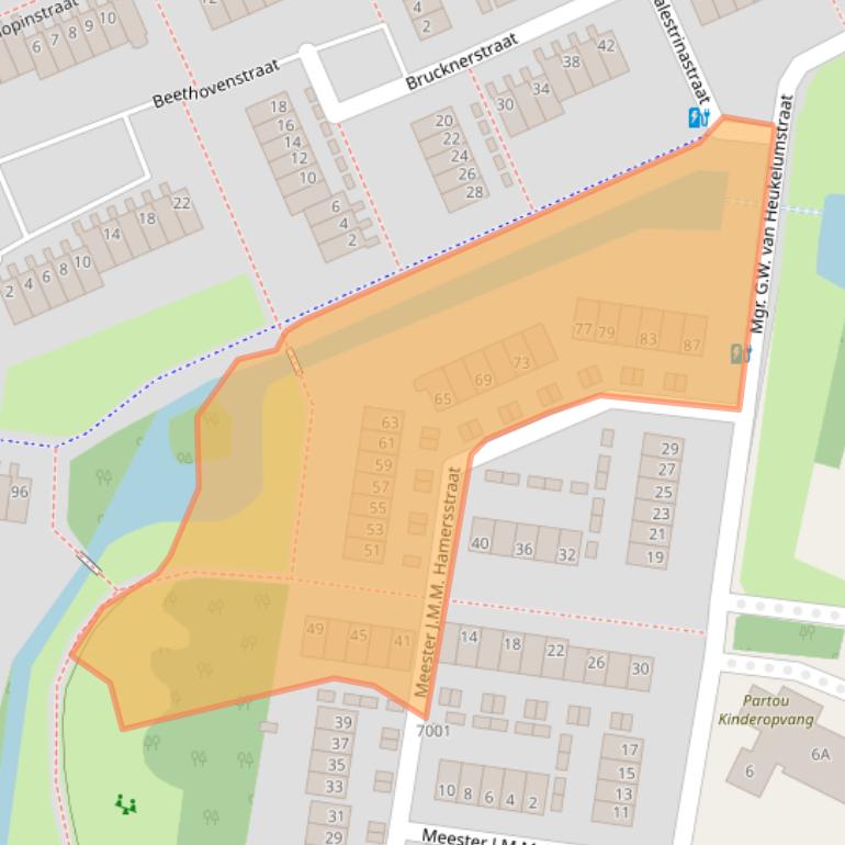 Kaart van postcodegebied 3438BV.
