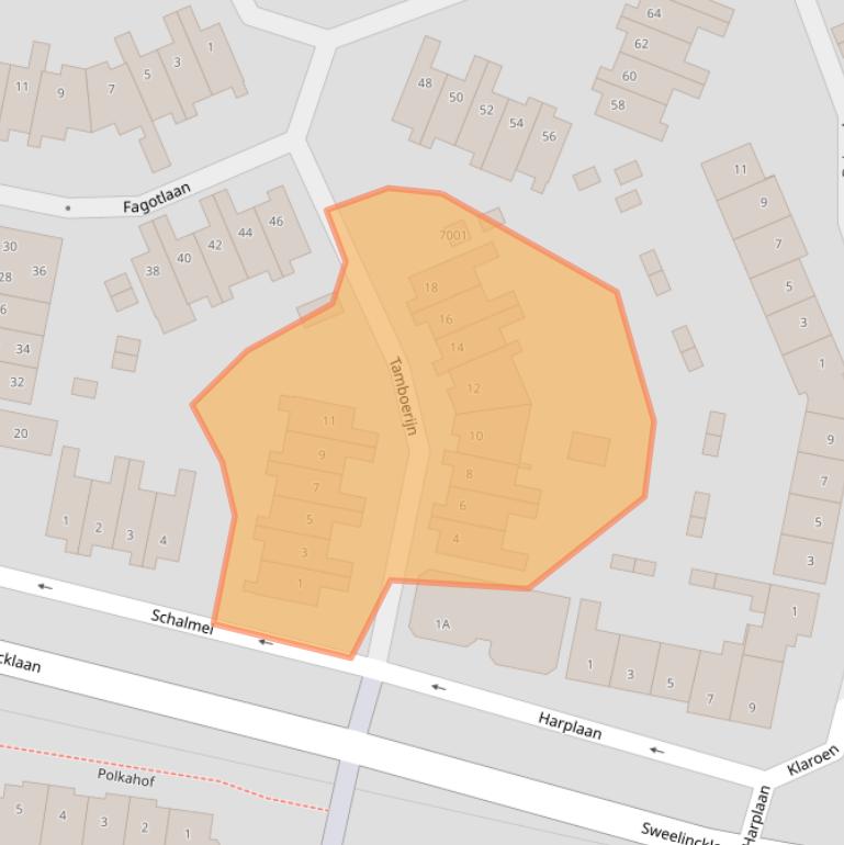 Kaart van postcodegebied 3438CJ.