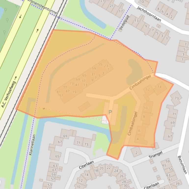 Kaart van postcodegebied 3438DB.