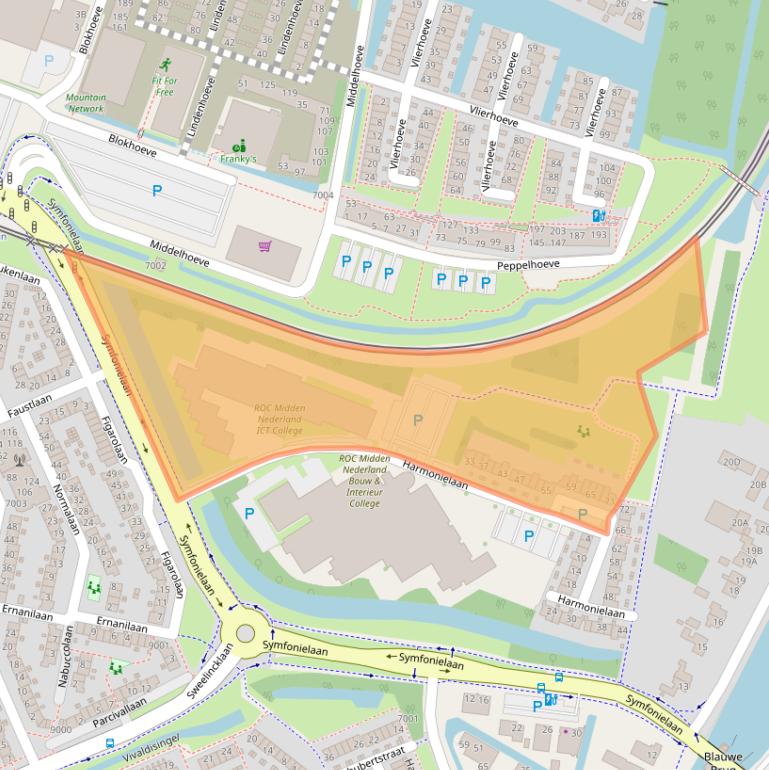 Kaart van postcodegebied 3438ED.