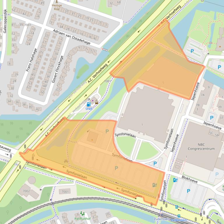 Kaart van postcodegebied 3438EX.