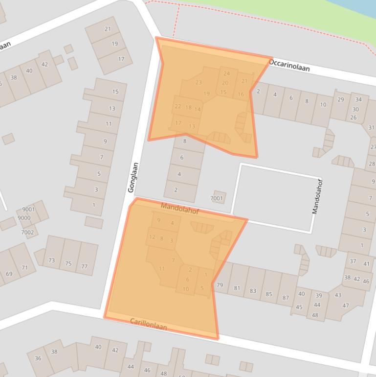 Kaart van postcodegebied 3438GJ.