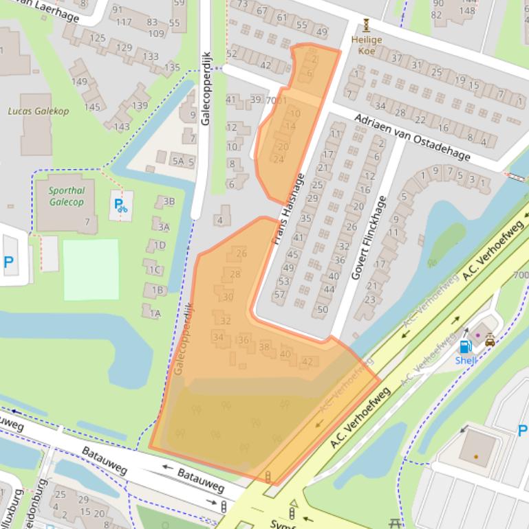 Kaart van postcodegebied 3438JG.