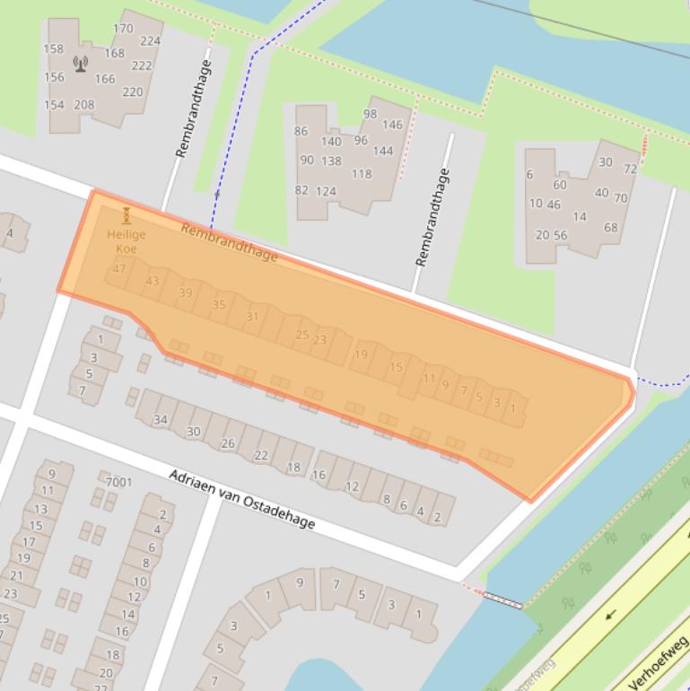 Kaart van postcodegebied 3438JH.