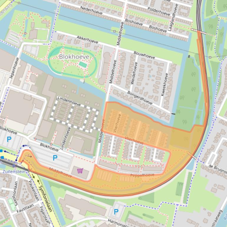 Kaart van postcodegebied 3438MV.