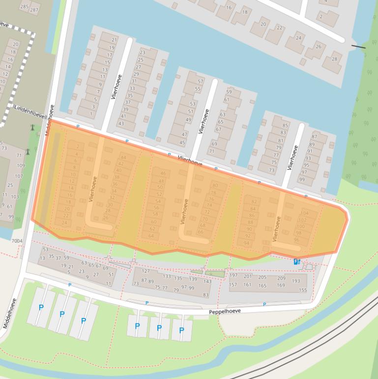 Kaart van postcodegebied 3438MW.