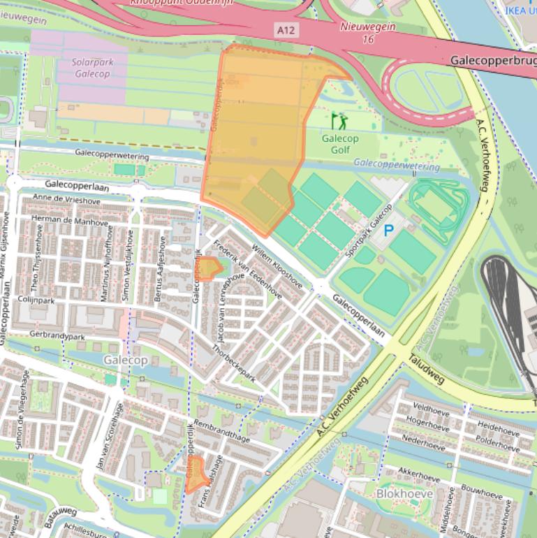 Kaart van postcodegebied 3438PG.