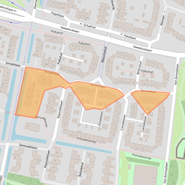 Kaart van postcodegebied 3438TG.