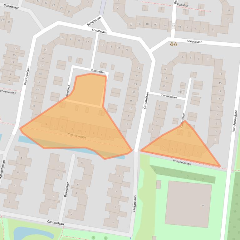 Kaart van postcodegebied 3438TT.