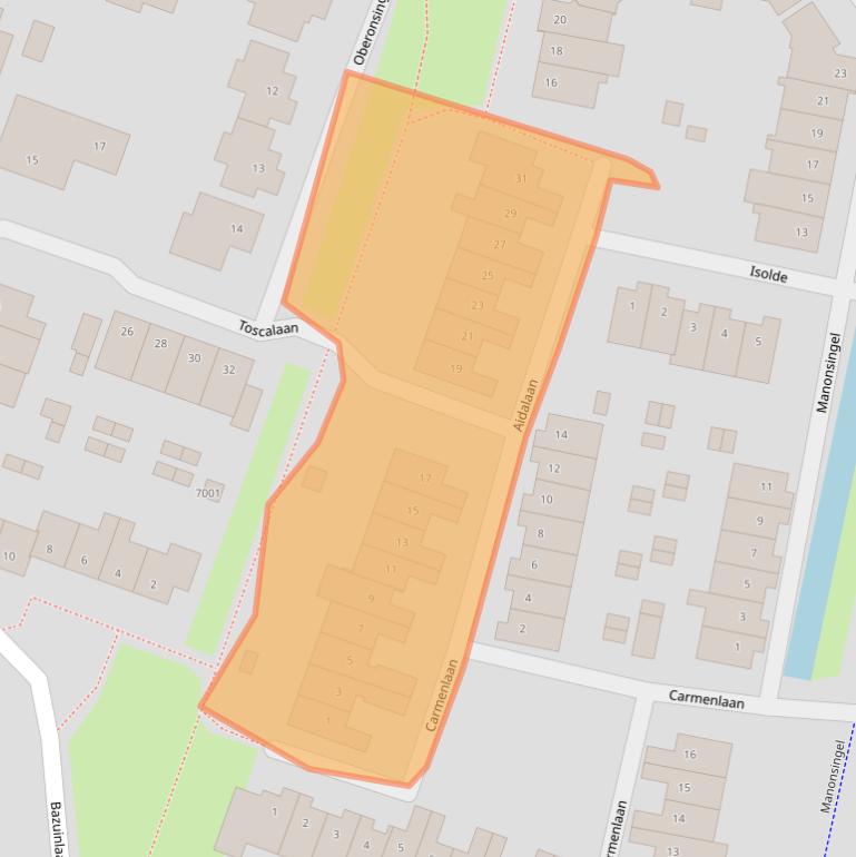 Kaart van postcodegebied 3438VB.