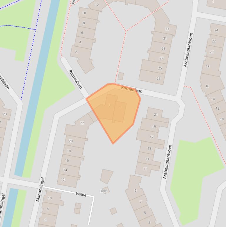 Kaart van postcodegebied 3438VJ.