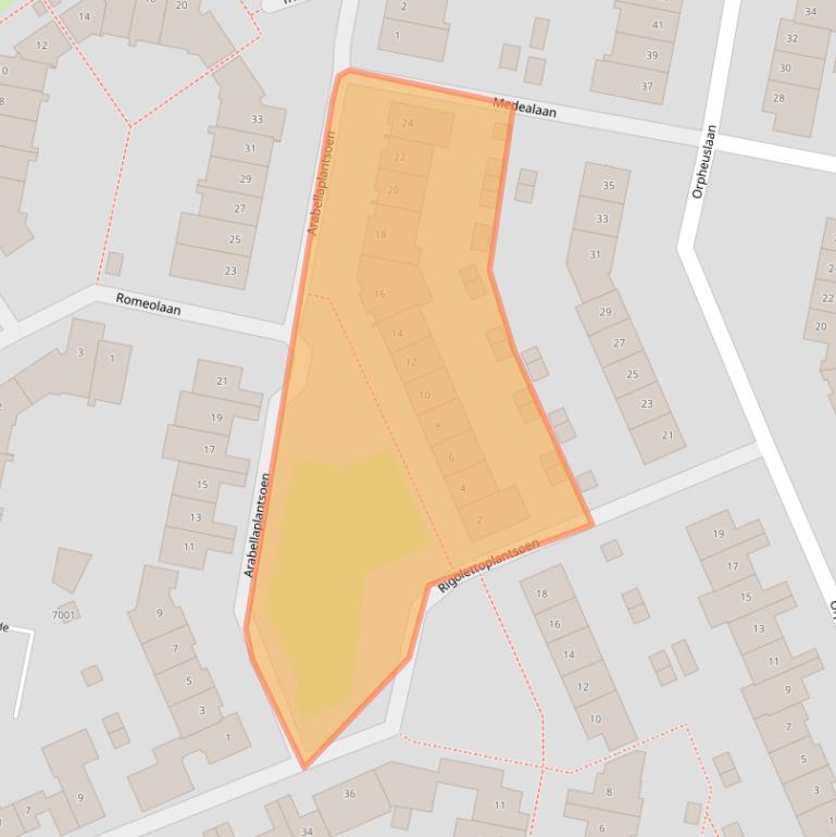 Kaart van postcodegebied 3438VN.