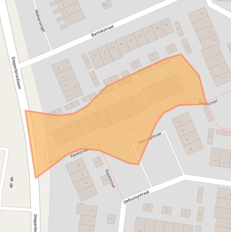 Kaart van postcodegebied 3438XJ.