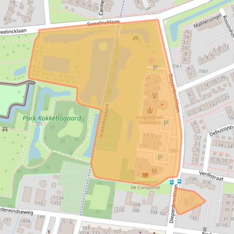 Kaart van postcodegebied 3438XZ.