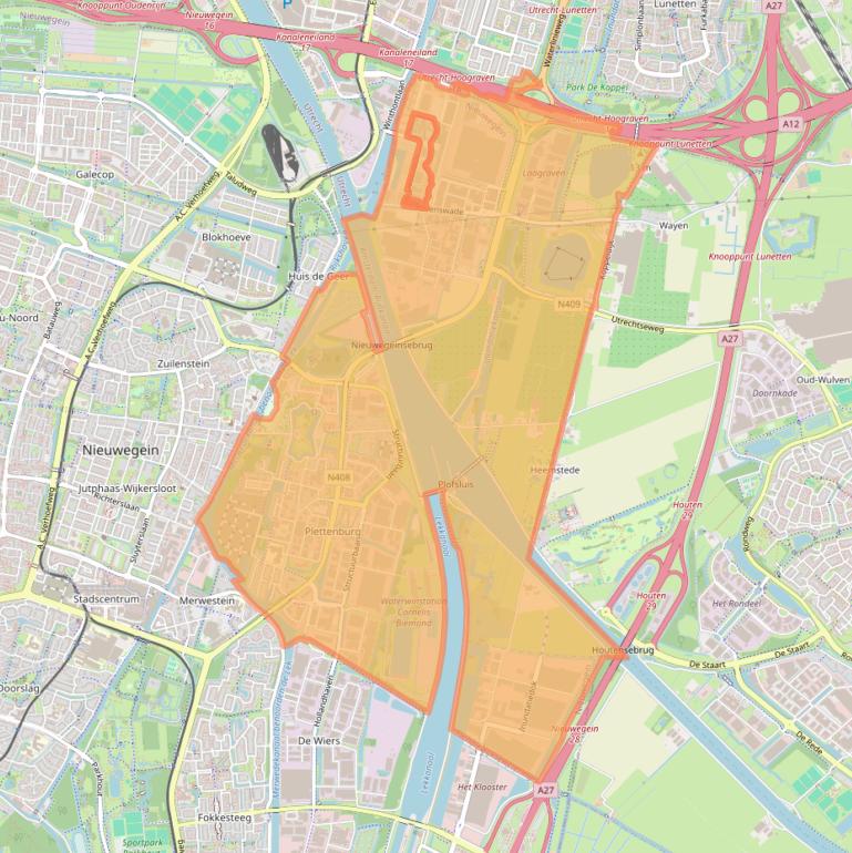 Kaart van postcodegebied 3439.