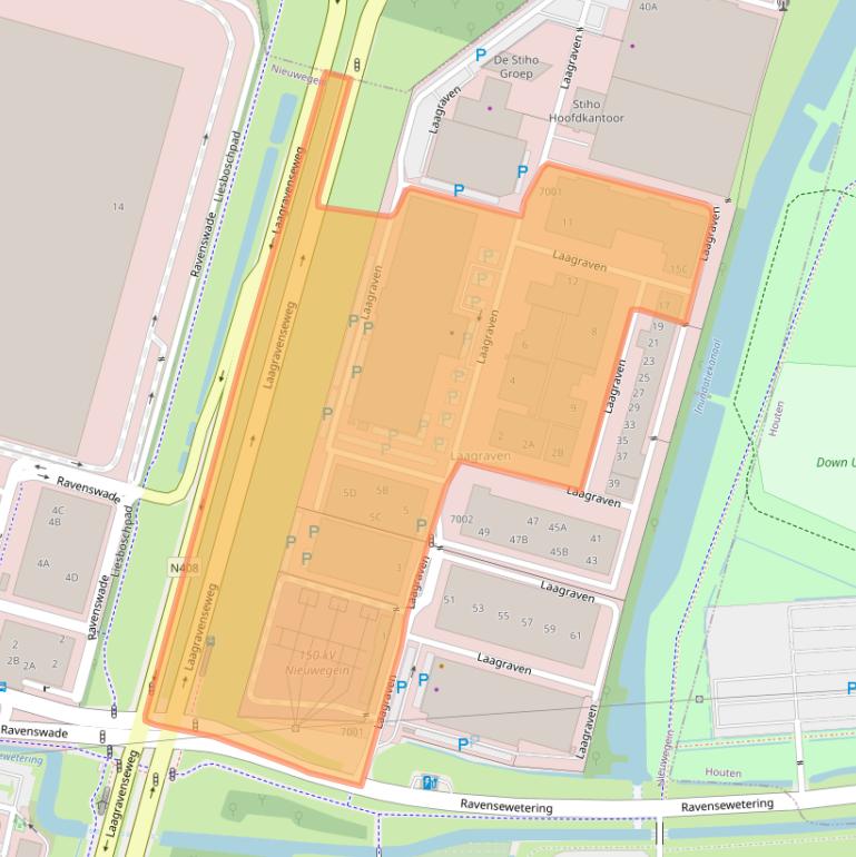 Kaart van postcodegebied 3439LG.