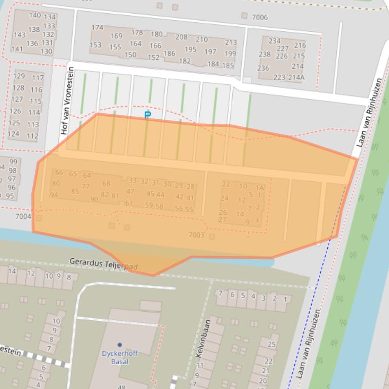Kaart van postcodegebied 3439WB.
