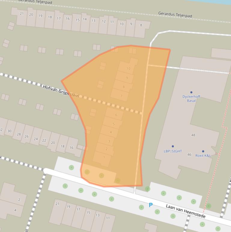 Kaart van postcodegebied 3439WJ.