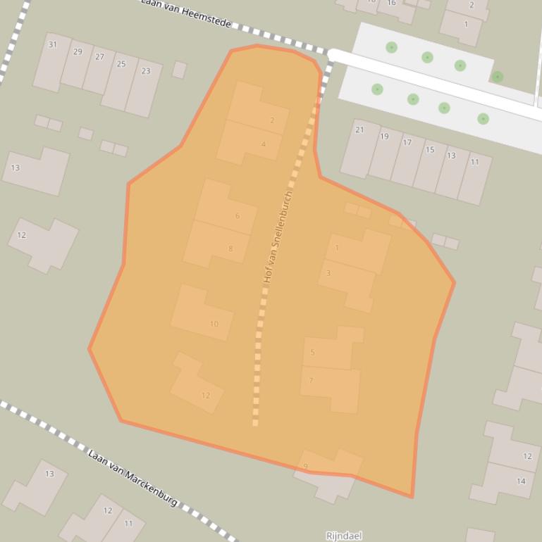 Kaart van postcodegebied 3439WP.