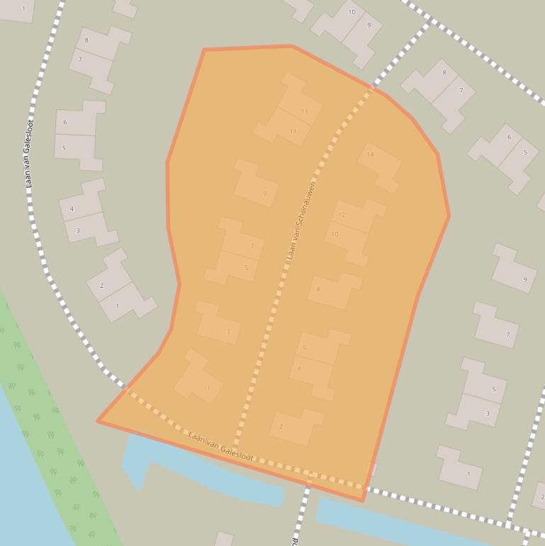 Kaart van postcodegebied 3439WT.