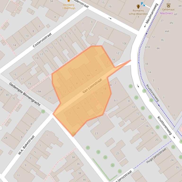 Kaart van postcodegebied 3441AL.