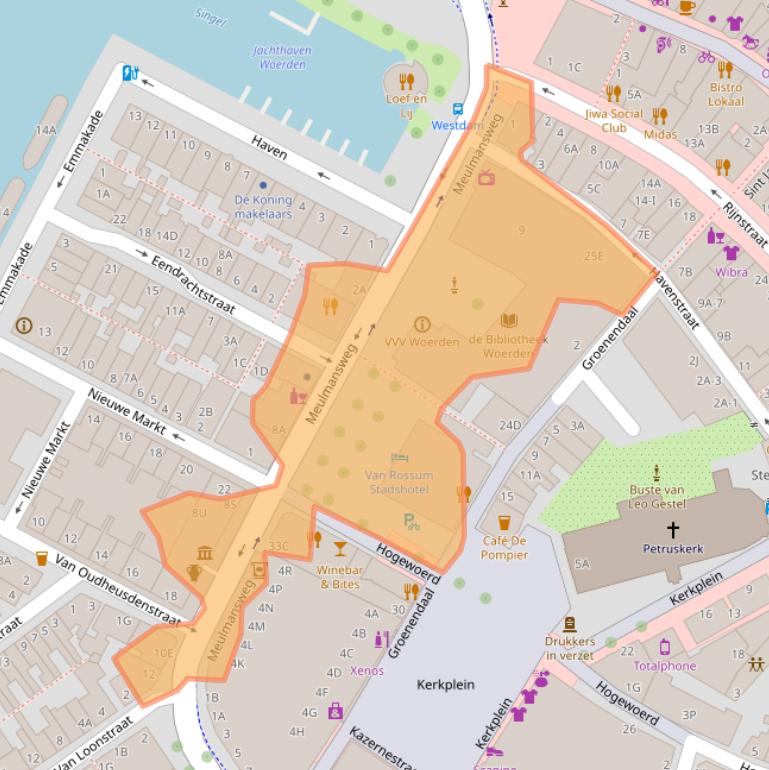 Kaart van postcodegebied 3441AT.