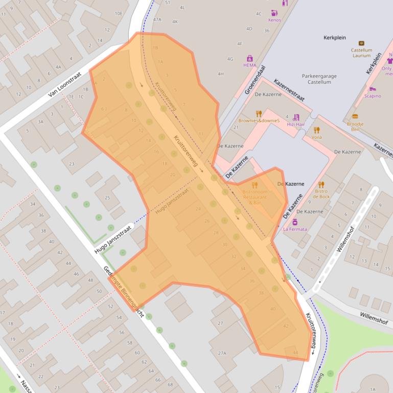 Kaart van postcodegebied 3441AV.