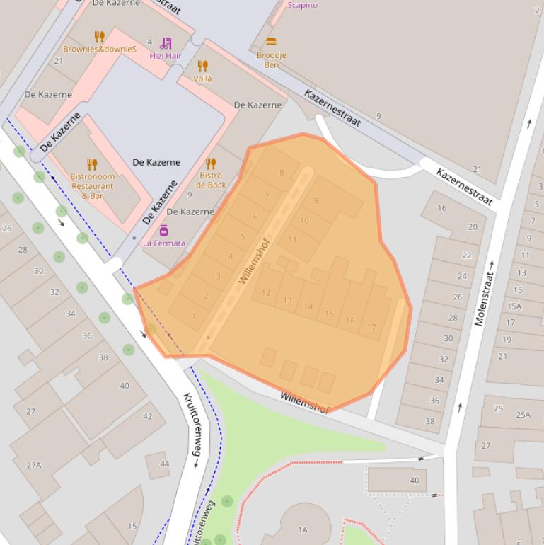 Kaart van postcodegebied 3441AW.