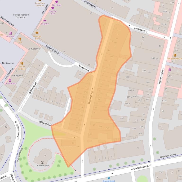 Kaart van postcodegebied 3441BA.