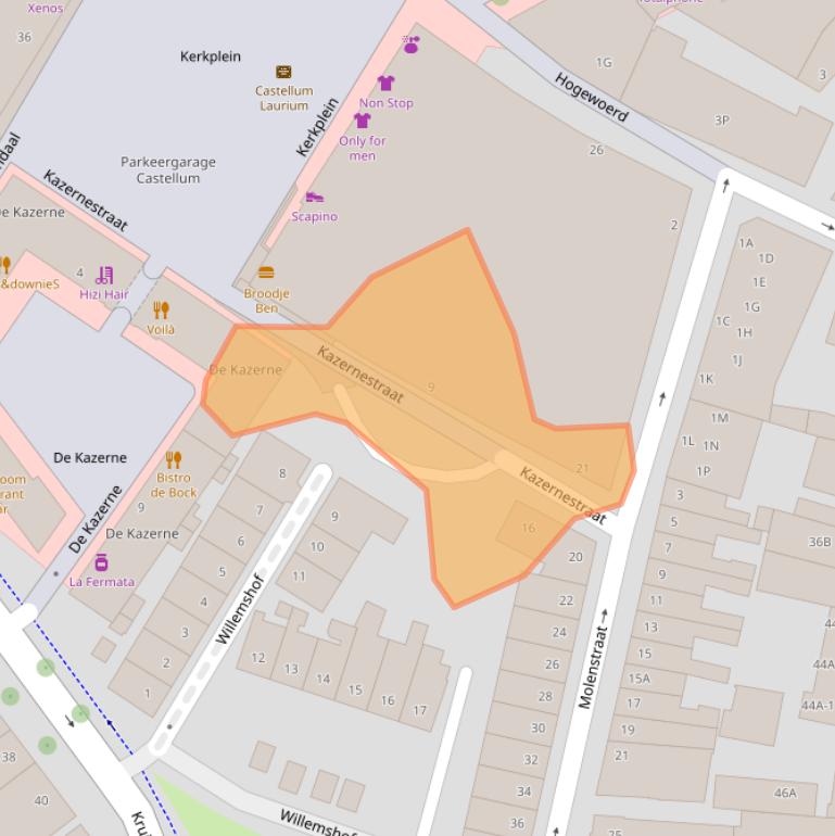 Kaart van postcodegebied 3441BB.