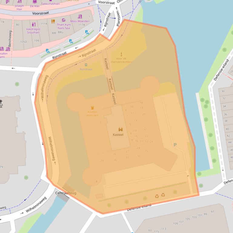 Kaart van postcodegebied 3441BZ.