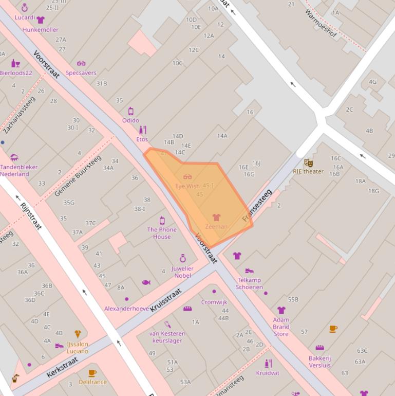 Kaart van postcodegebied 3441CE.