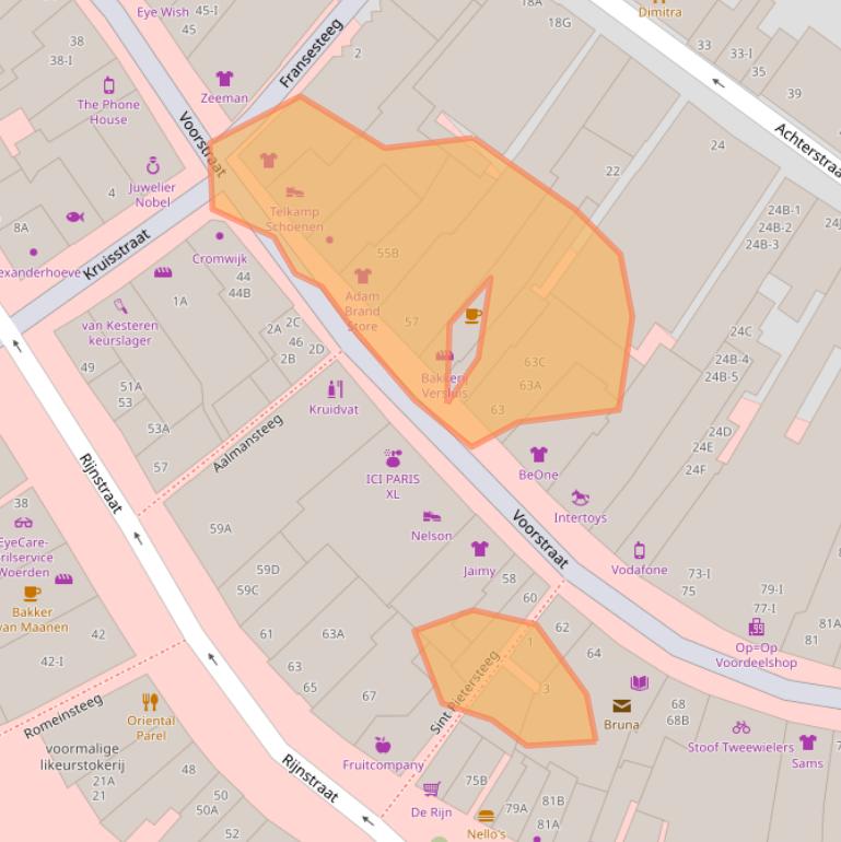 Kaart van postcodegebied 3441CG.