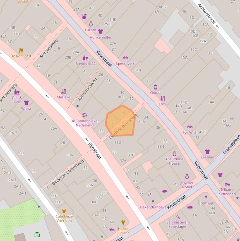 Kaart van postcodegebied 3441CR.