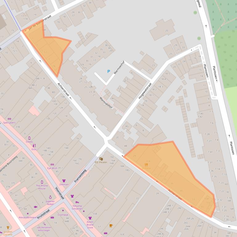 Kaart van postcodegebied 3441EG.