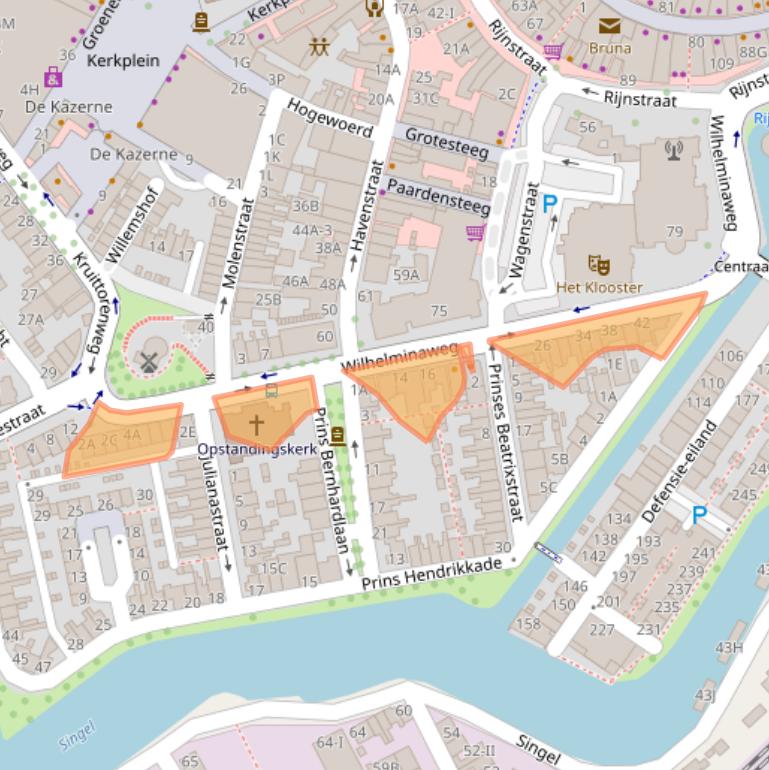 Kaart van postcodegebied 3441XC.