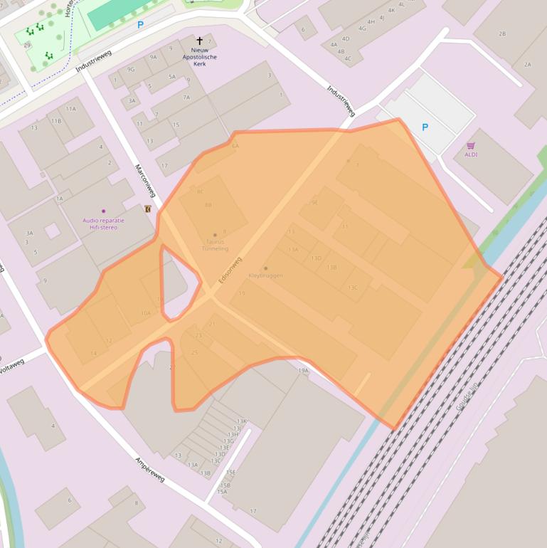 Kaart van postcodegebied 3442AC.