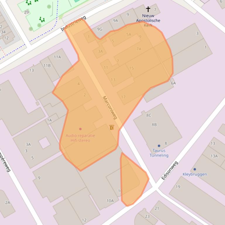 Kaart van postcodegebied 3442AD.