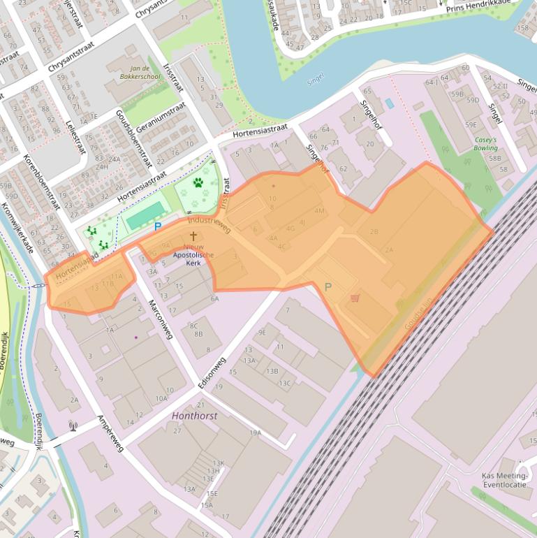 Kaart van postcodegebied 3442AE.