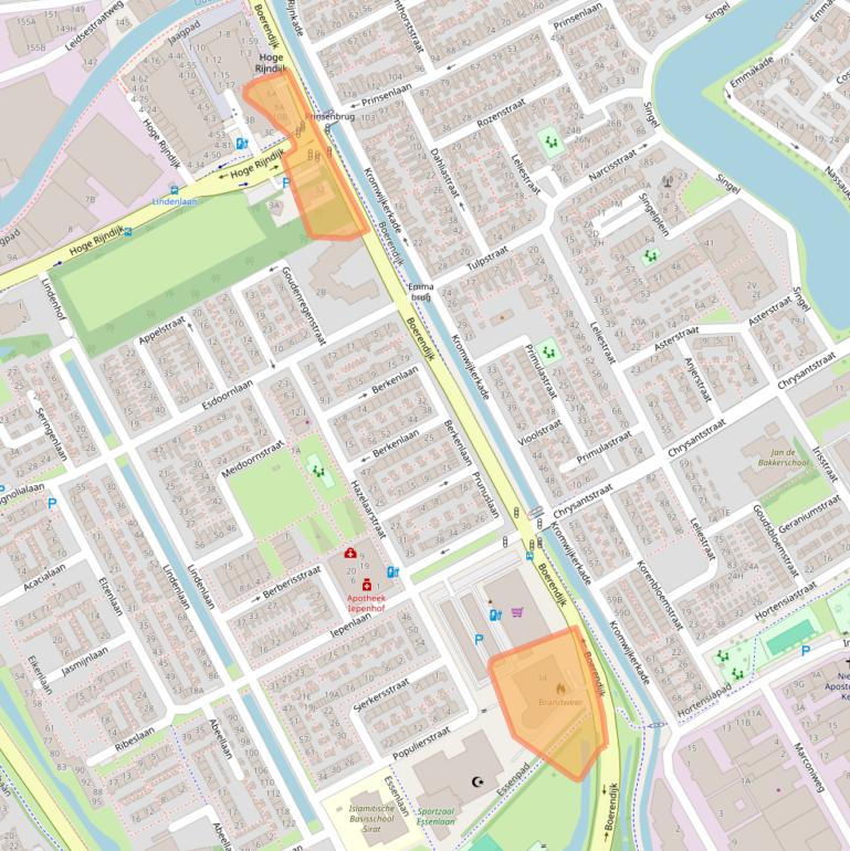 Kaart van postcodegebied 3442AH.