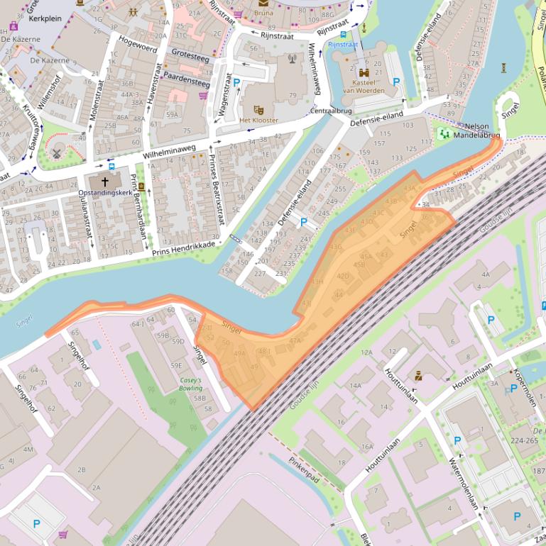 Kaart van postcodegebied 3442AL.