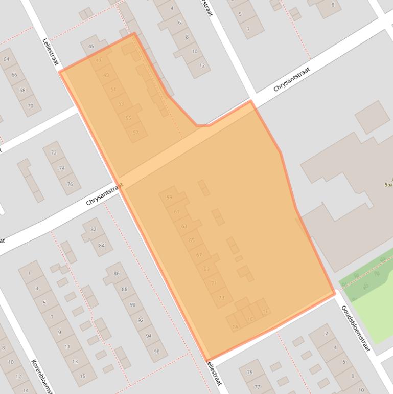 Kaart van postcodegebied 3442BB.