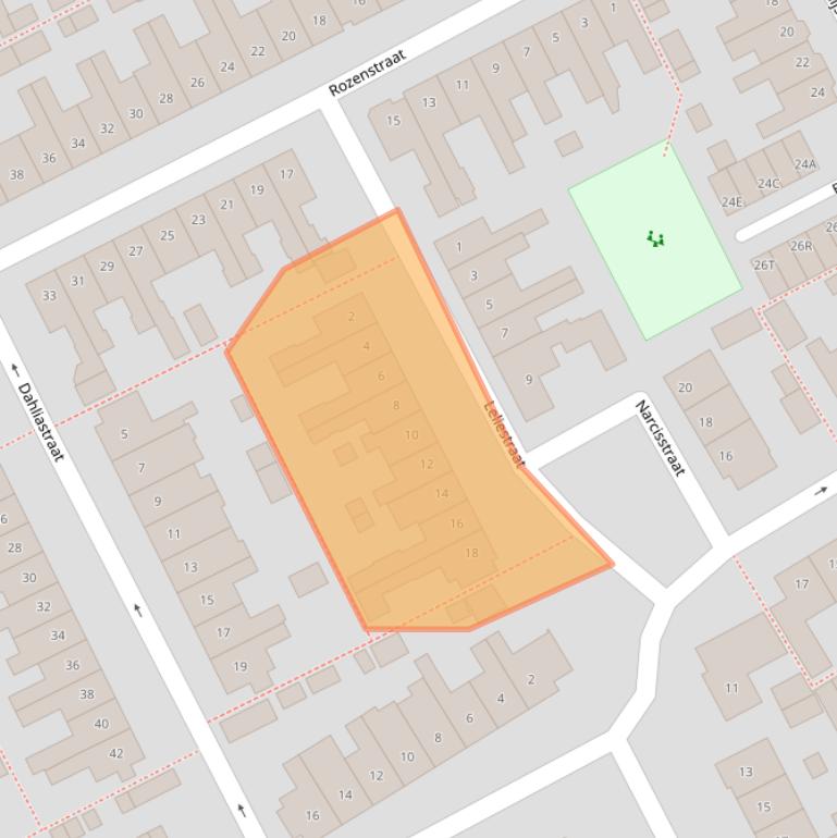 Kaart van postcodegebied 3442BD.