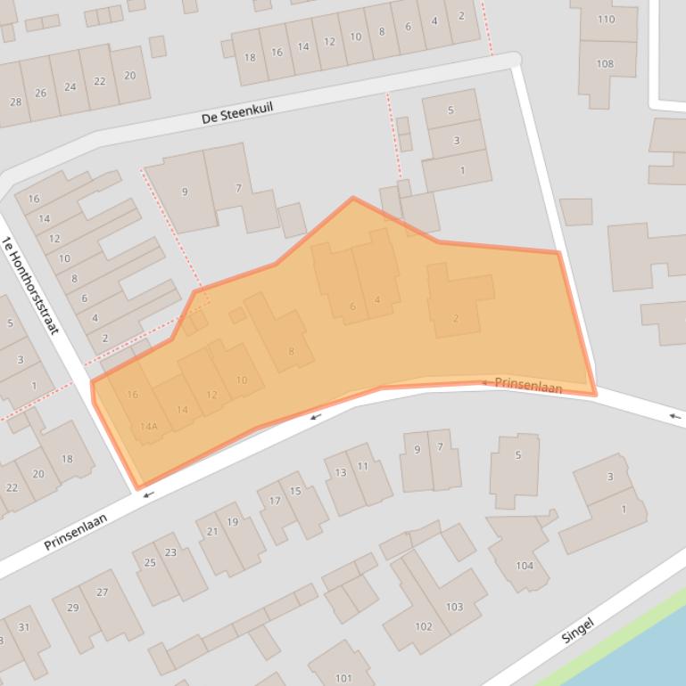 Kaart van postcodegebied 3442CE.