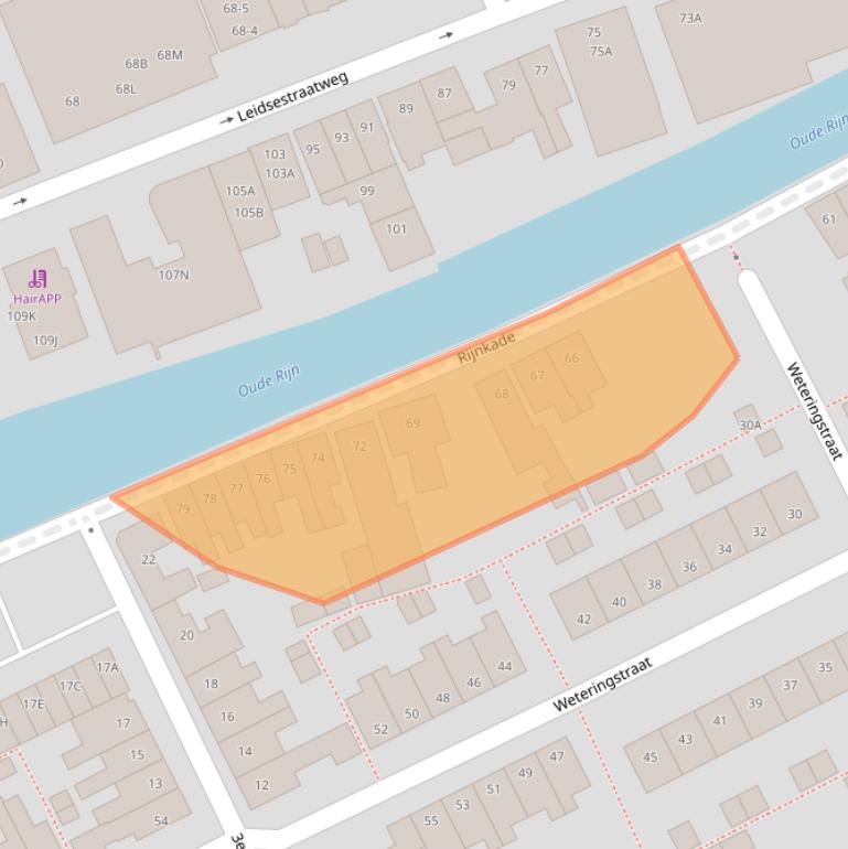 Kaart van postcodegebied 3442ED.