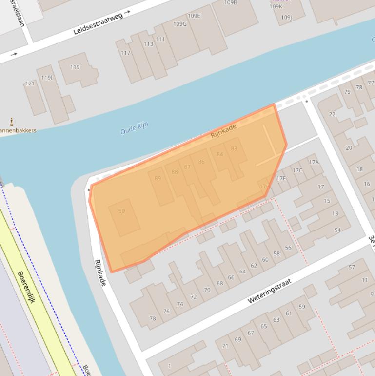 Kaart van postcodegebied 3442EE.