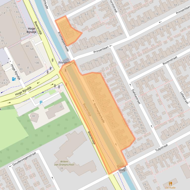 Kaart van postcodegebied 3442EG.