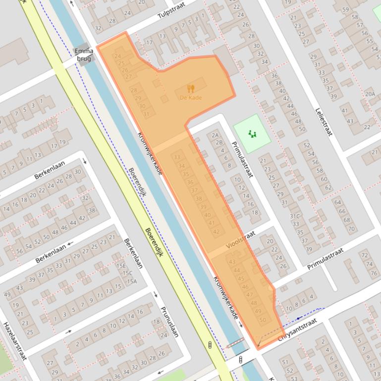 Kaart van postcodegebied 3442EH.