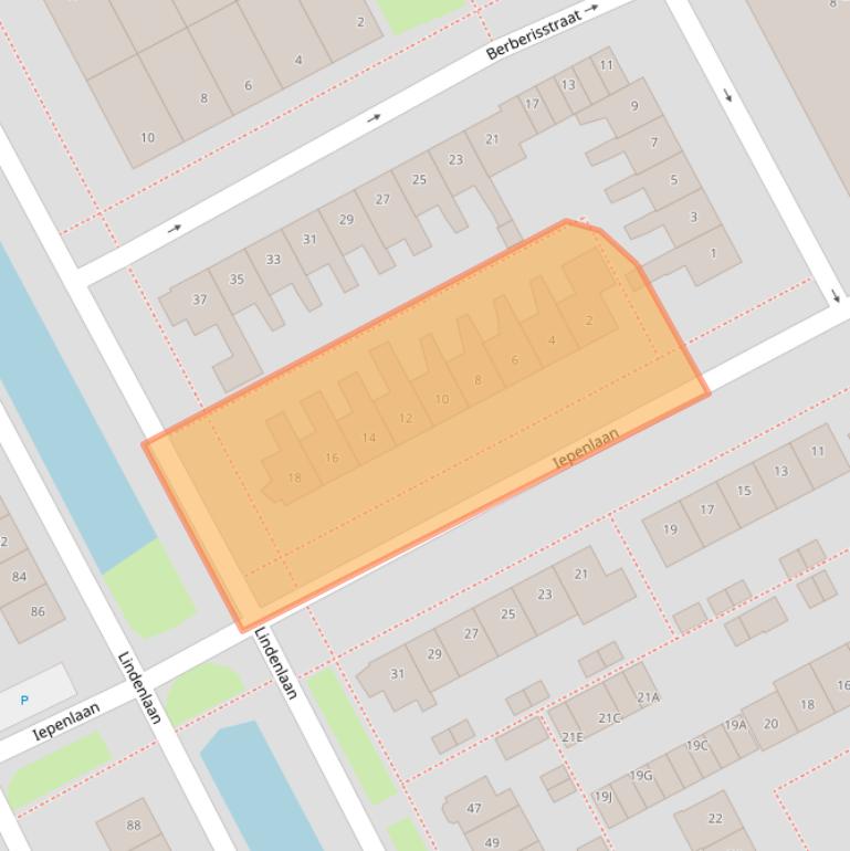 Kaart van postcodegebied 3442EL.