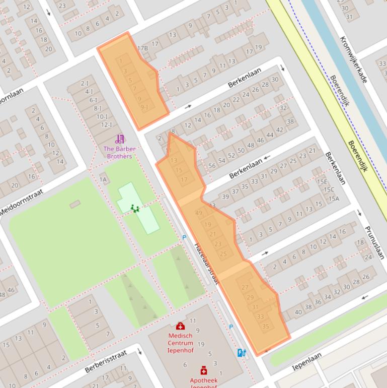 Kaart van postcodegebied 3442EM.